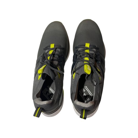 FootJoy HyperFlex Golf Shoes Mens 13M Gray & Neon Yellow Grip Spikes C74 - Picture 2 of 7